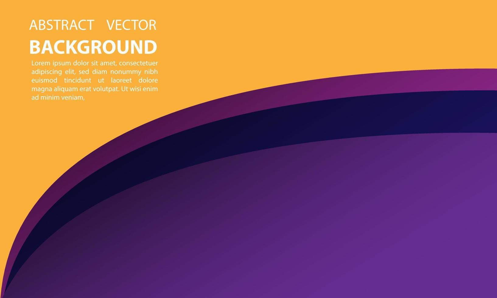 abstrait géométrique liquide dégradé orange et violet avec un style de vague simple et élégant, pour affiches, bannières et autres, zone d'espace de copie de conception vectorielle eps 10 vecteur