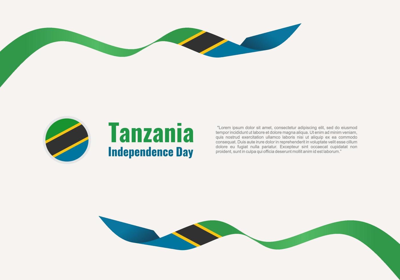 fond de la fête de l'indépendance de la tanzanie pour la célébration nationale. vecteur