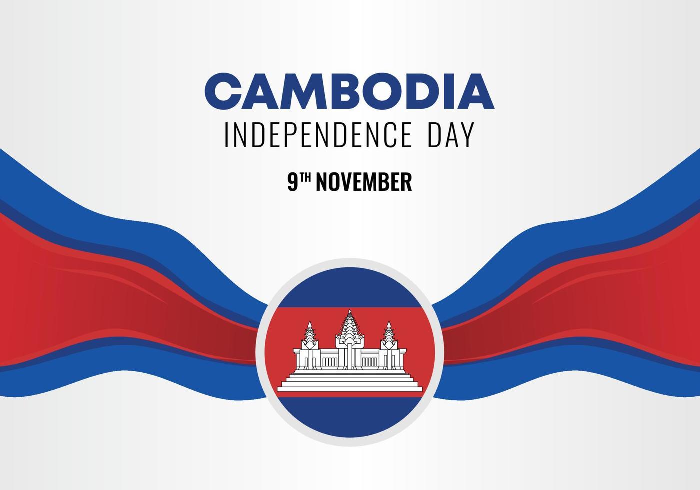 fond de la fête de l'indépendance du cambodge pour la célébration nationale. vecteur