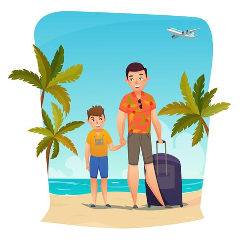 Composition de vacances d&#39;été vecteur