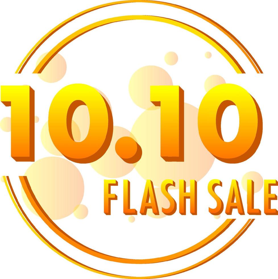 10.10 bannière de promotion de vente flash vecteur