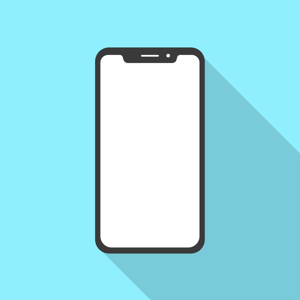 conception de smartphone dans un style design plat. symbole de téléphone portable. illustration vectorielle vecteur