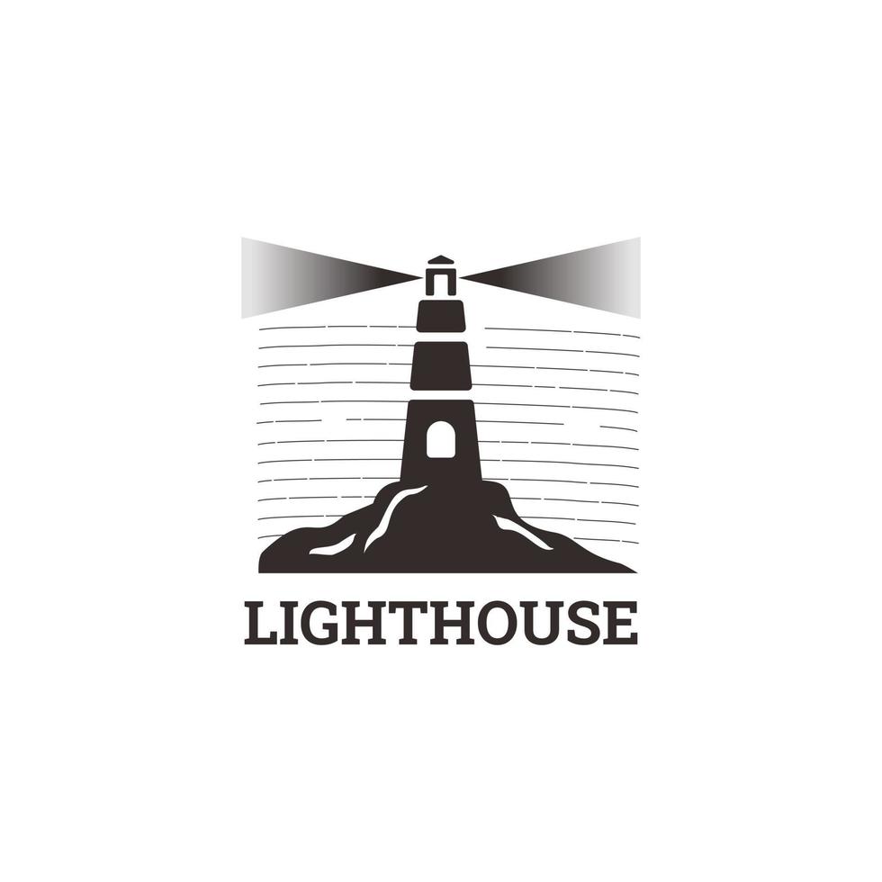 format vectoriel de modèle de logo de phare simple