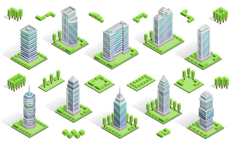 Composition des maisons de ville vecteur