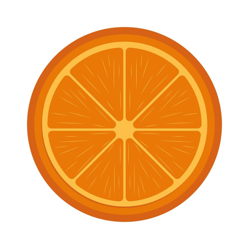 demi orange frais vecteur