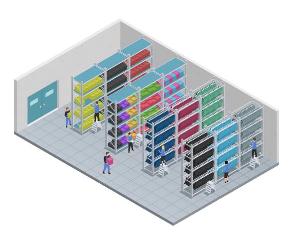 Composition isométrique de vêtements à coudre vecteur