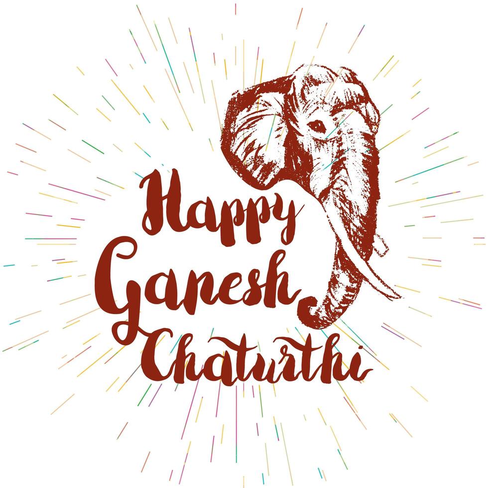 heureux ganesh chaturthi vecteur