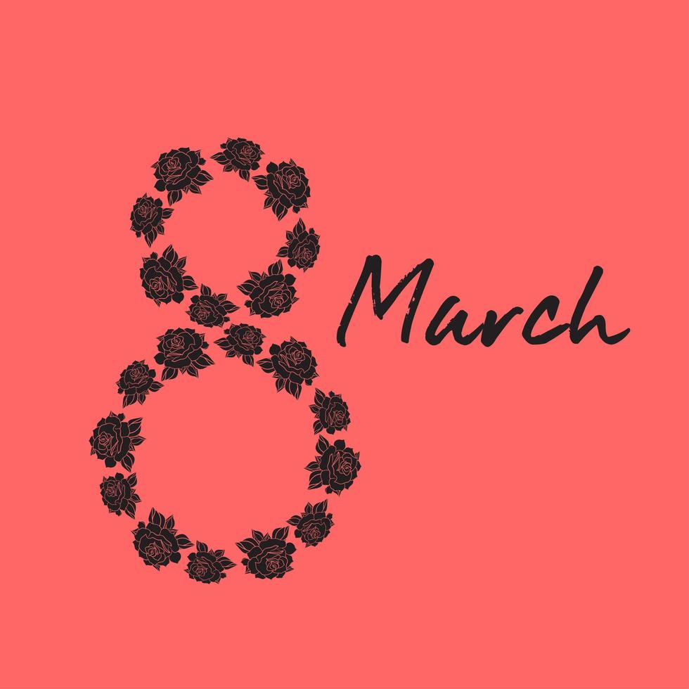 journée de la femme 8 mars vecteur