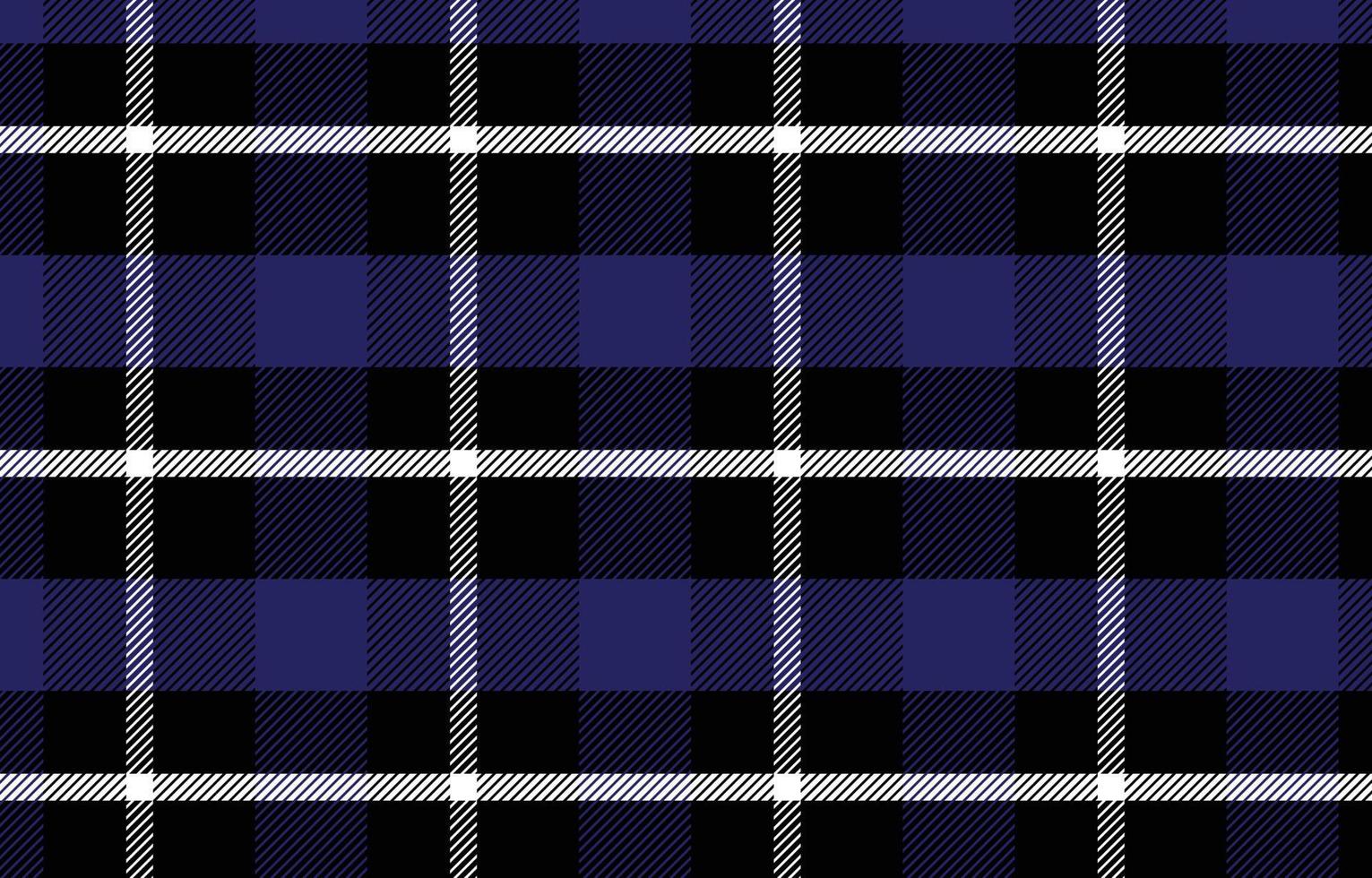 damier sans couture fond bleu plaid, noir et blanc, conception vectorielle de chemise en flanelle tartan pour impression, papier peint, vêtement, textile vecteur