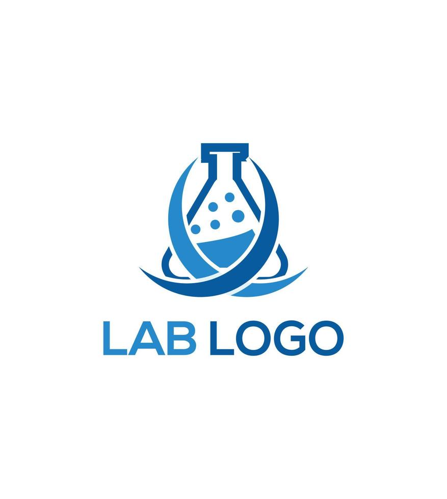 logo de laboratoire pour entreprise de biotechnologie vecteur