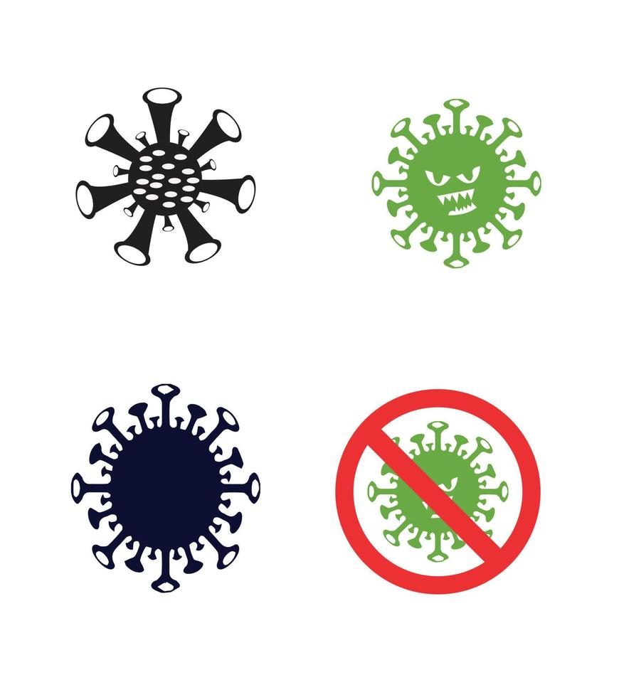 paquet de méga icônes de coronavirus vecteur