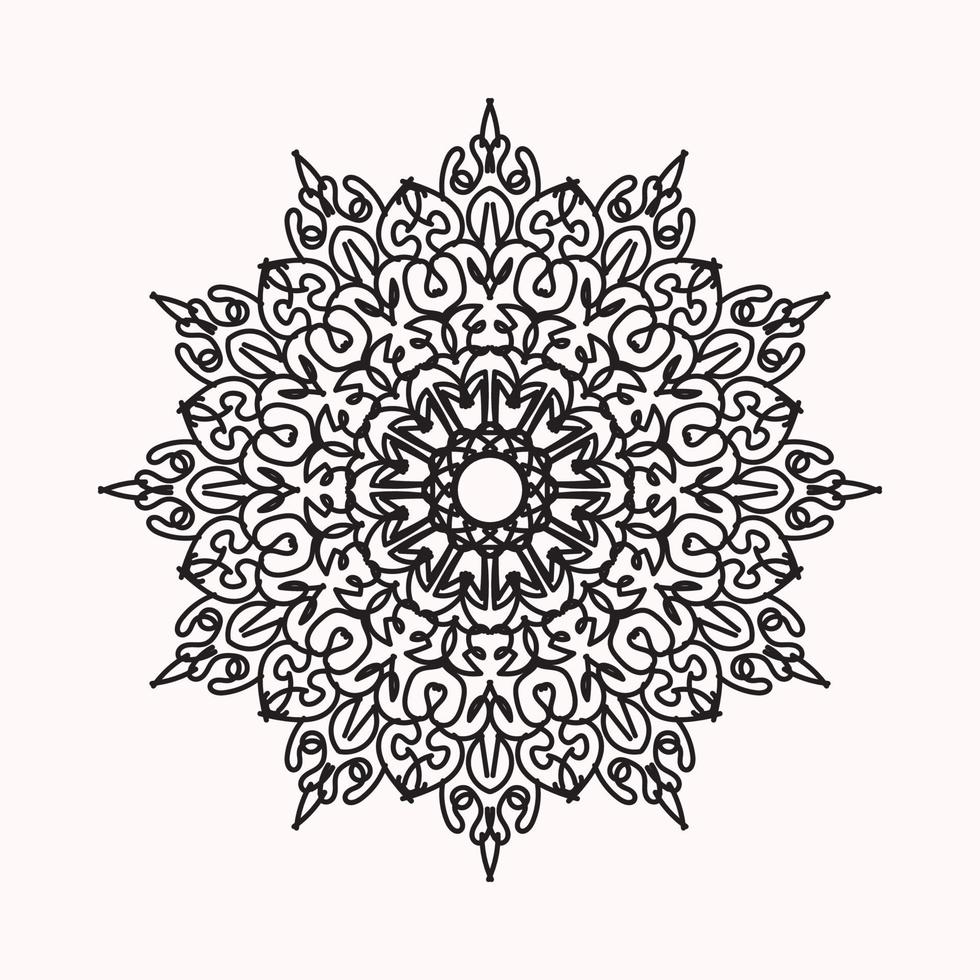 mandala dessiné à la main. décoration en ornement oriental ethnique doodle vecteur