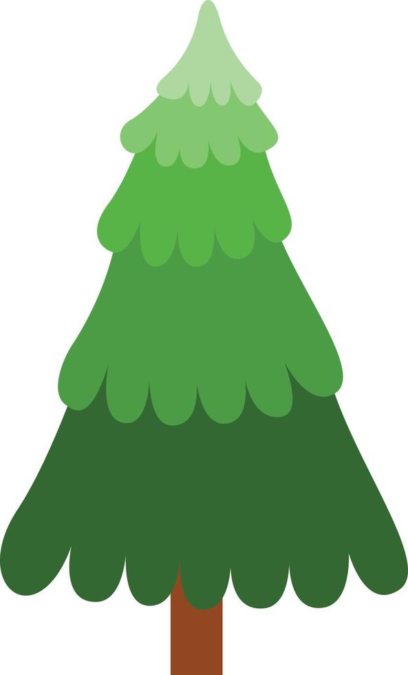 arbre créatif long vert - avec des feuilles vecteur