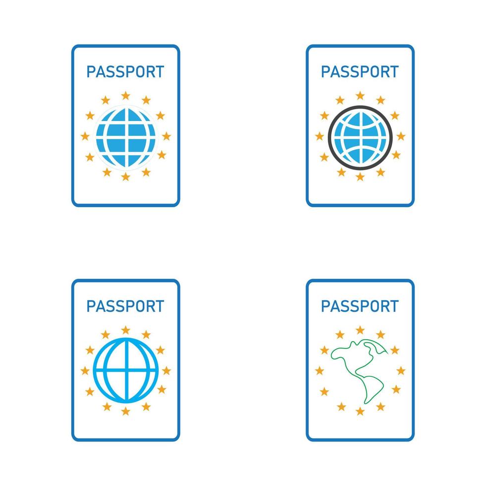 icône de vecteur de passeport international - voyage, embarquement, aéroport, illustration vectorielle de document