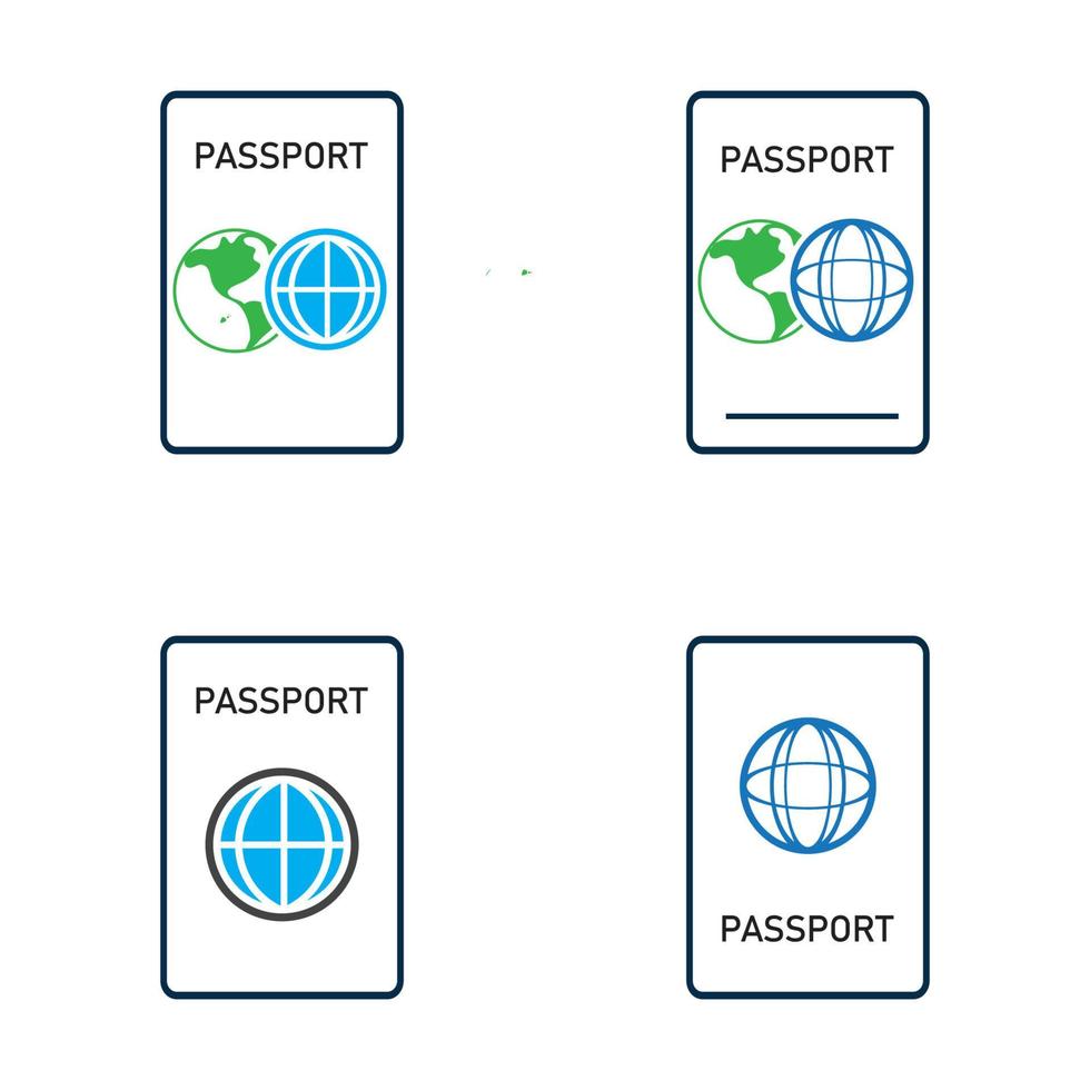 icône de vecteur de passeport international - voyage, embarquement, aéroport, illustration vectorielle de document