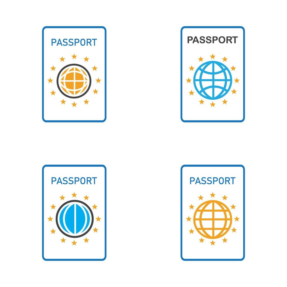 icône de vecteur de passeport international - voyage, embarquement, aéroport, illustration vectorielle de document