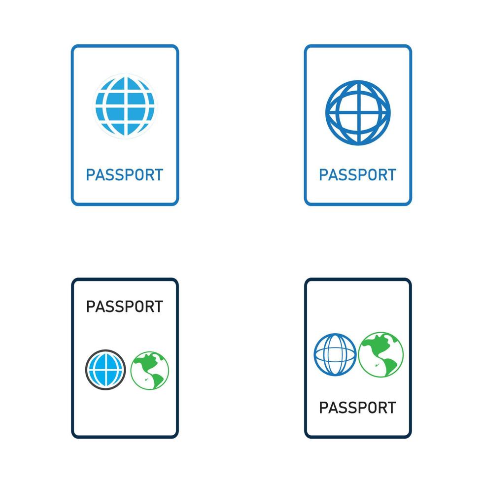 icône de vecteur de passeport international - voyage, embarquement, aéroport, illustration vectorielle de document