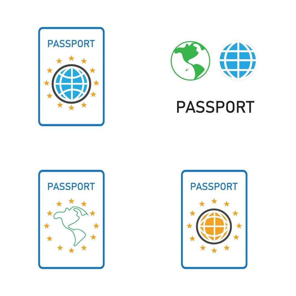 icône de vecteur de passeport international - voyage, embarquement, aéroport, illustration vectorielle de document