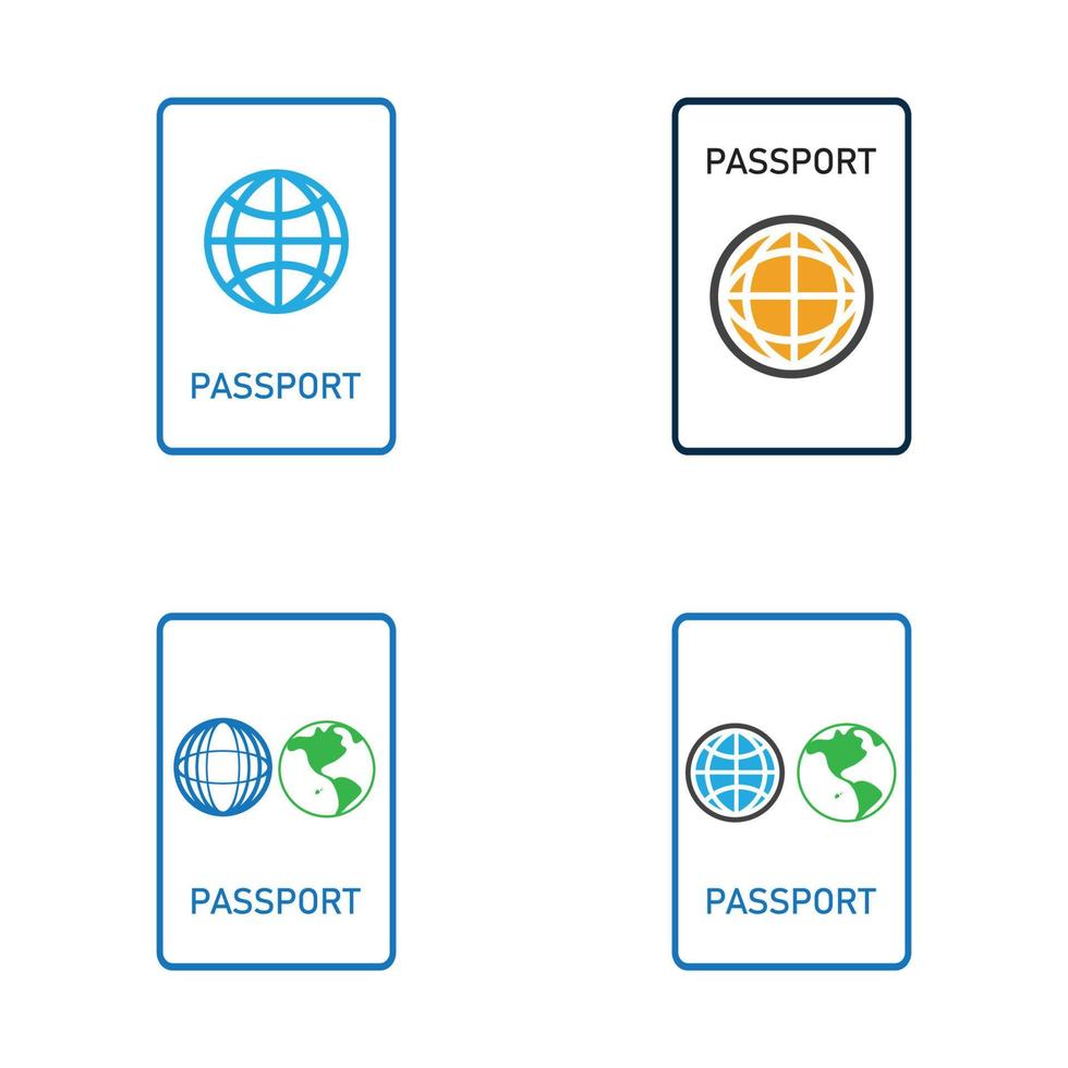 icône de vecteur de passeport international - voyage, embarquement, aéroport, illustration vectorielle de document