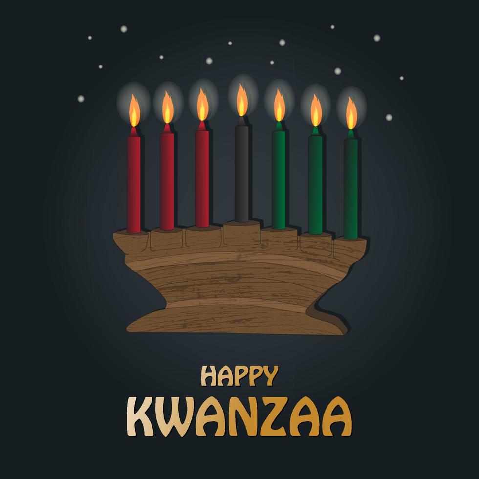 fond de kwanzaa heureux. festival des cultures afro-américaines vecteur