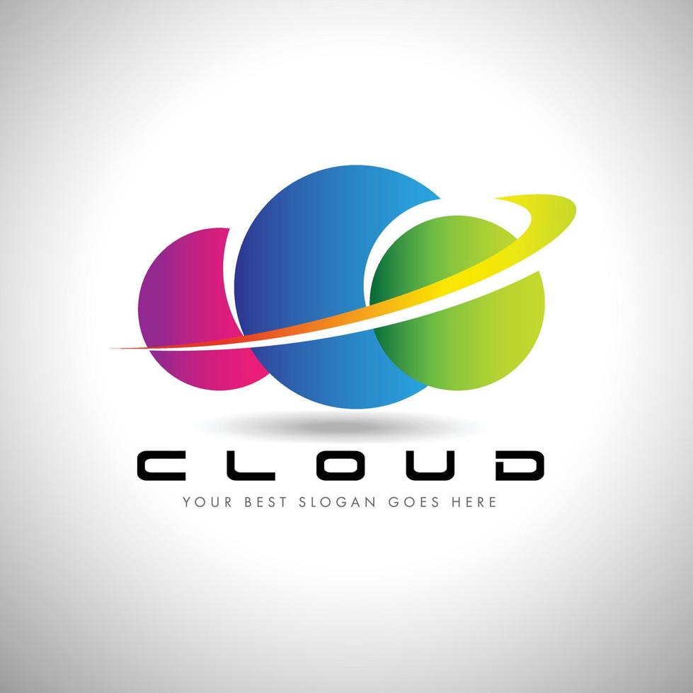 logo nuage coloré vecteur