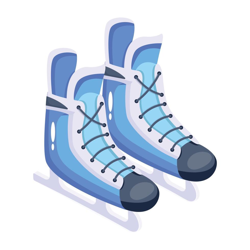 chaussures de patins à glace vecteur