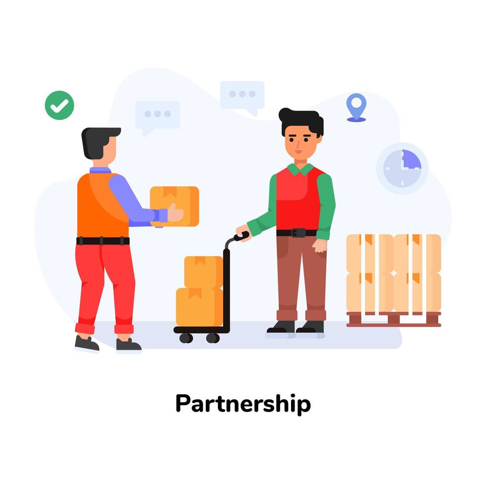 partenariat et logistique vecteur
