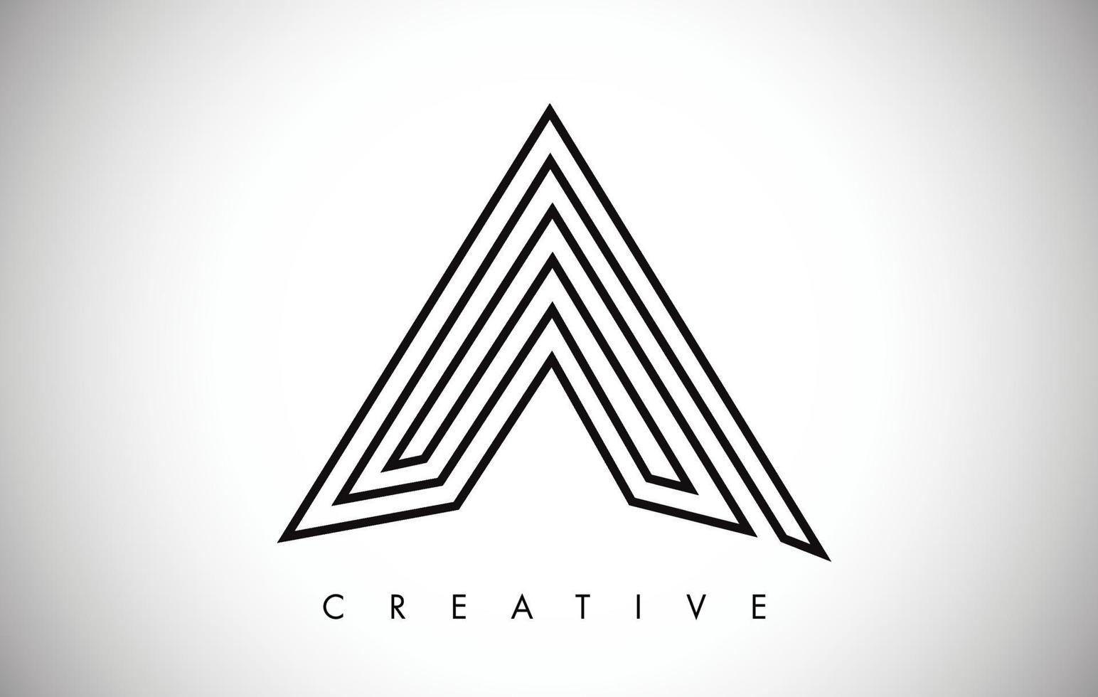 un logo de conception à la mode moderne de lettre. lettre un logo d'icône avec monogramme moderne vecteur