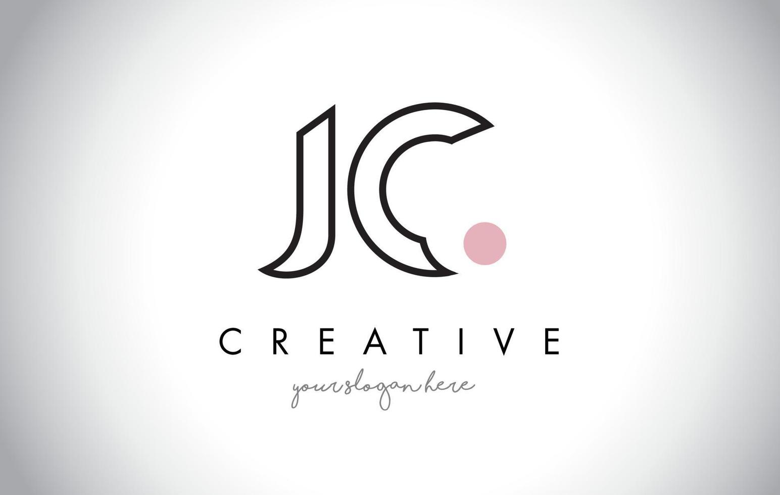 création de logo de lettre jc avec une typographie moderne et créative à la mode. vecteur