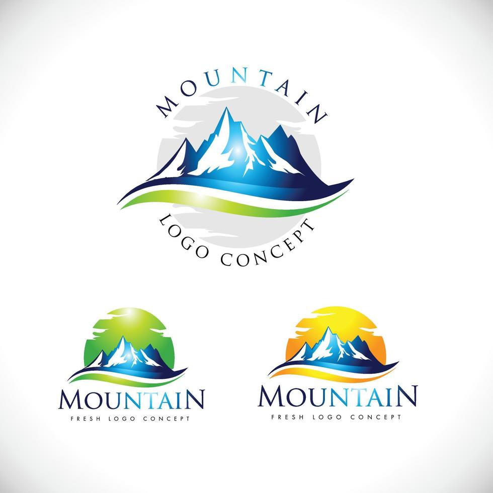 vecteur de logo de montagne