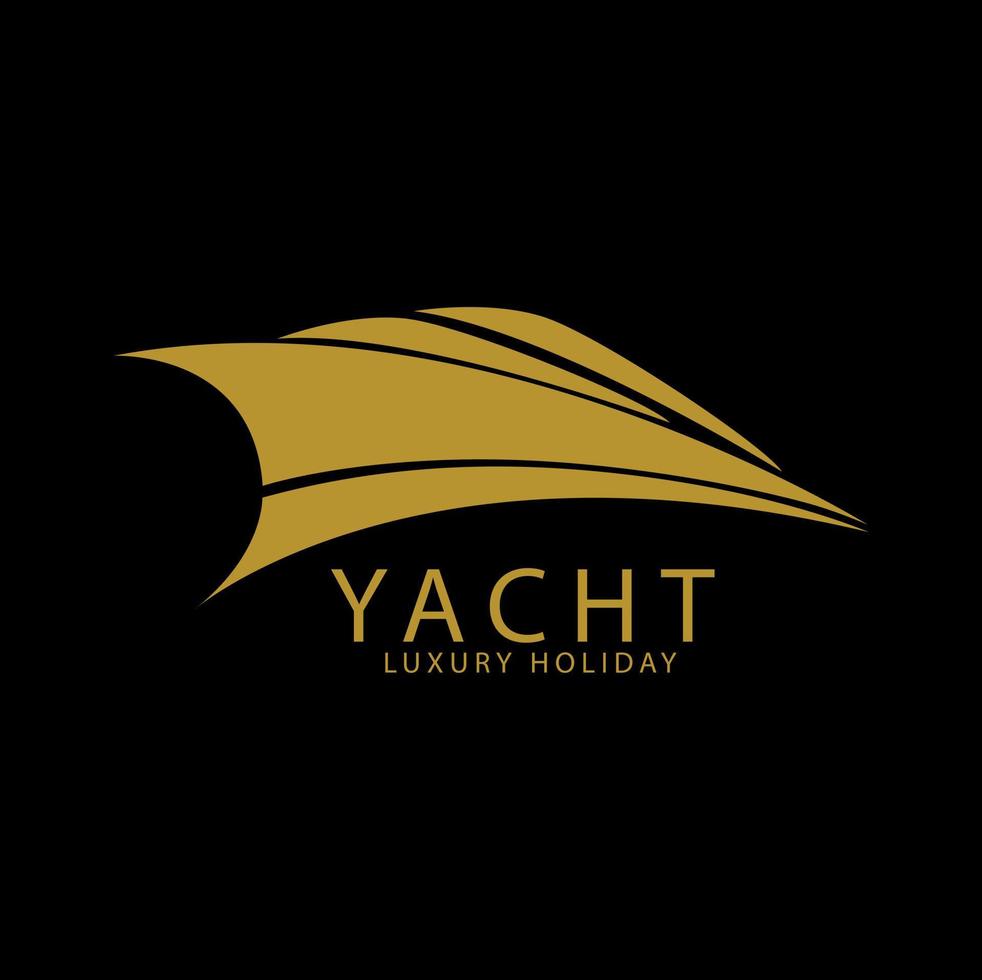 logo de l'océan de croisière en yacht vecteur