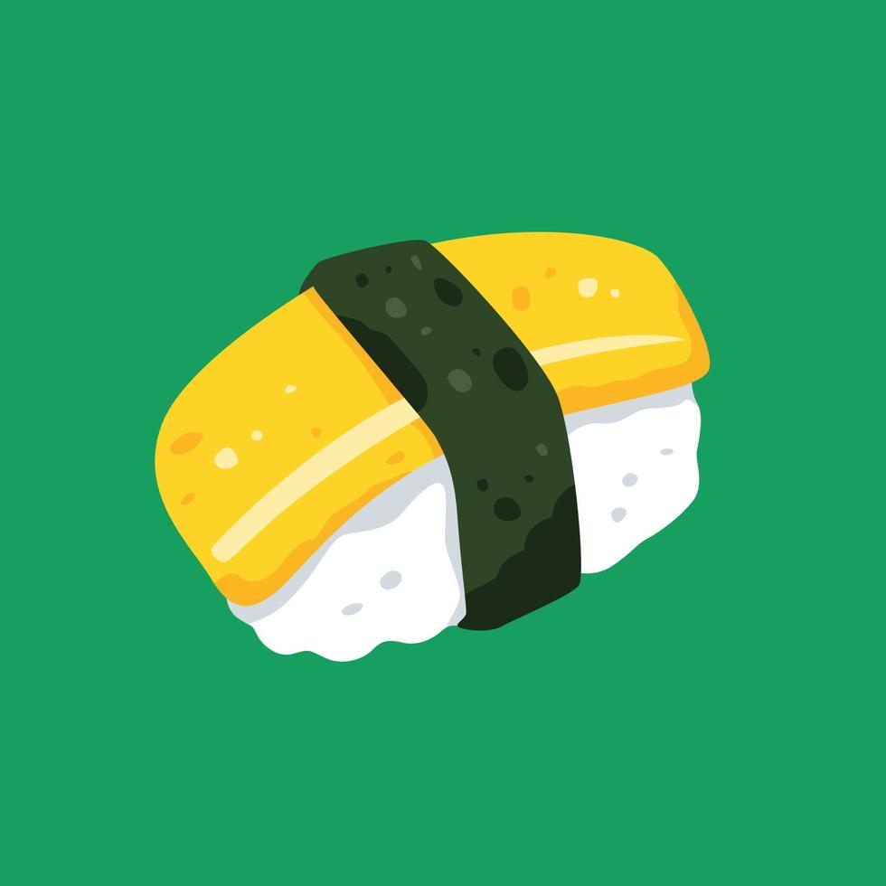 illustration de sushi plat minimaliste vecteur