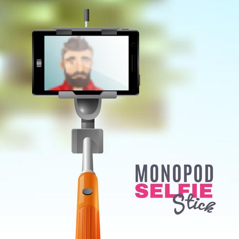 Monopode Selfie Illustration vecteur