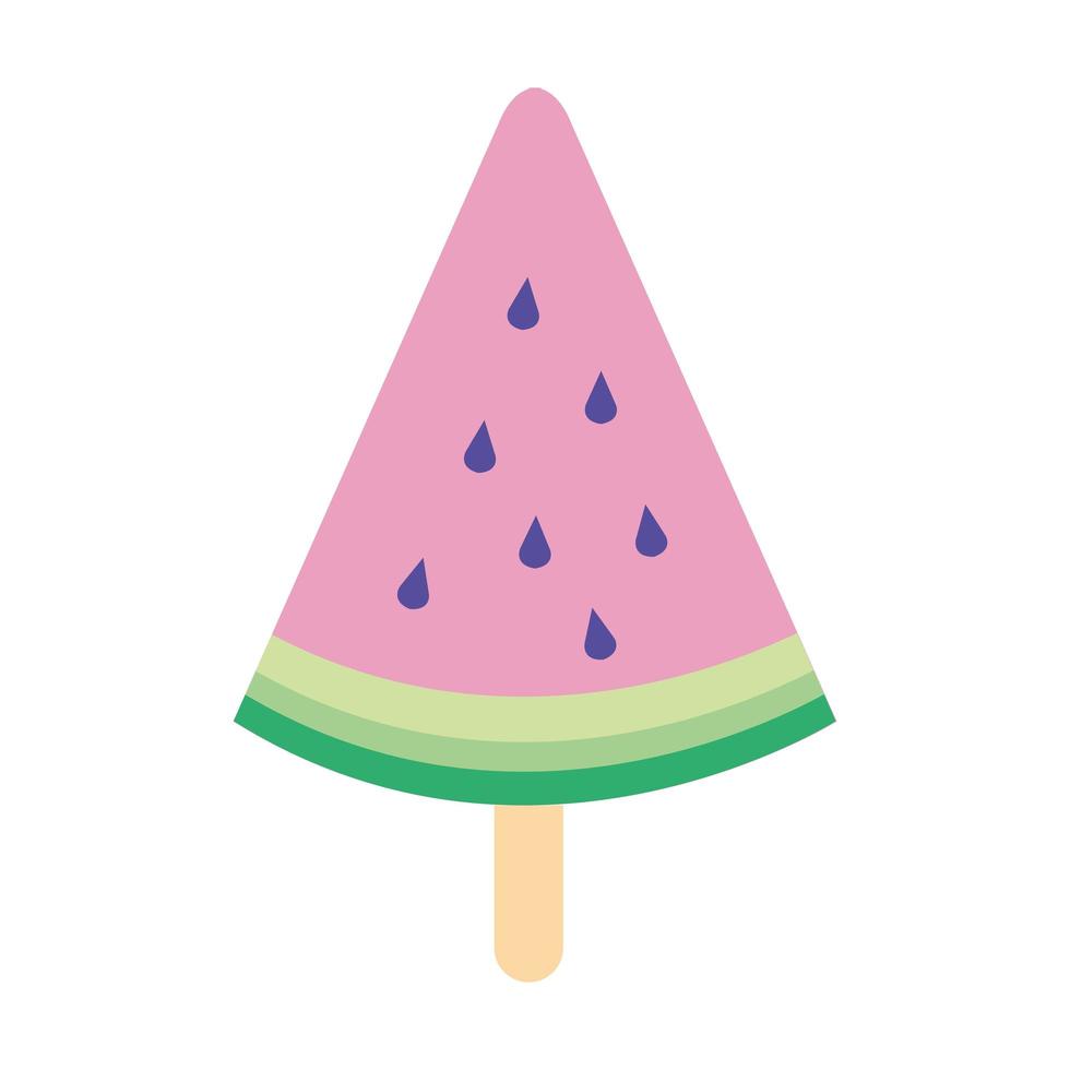 icône isolé de crème glacée pastèque mignon vecteur