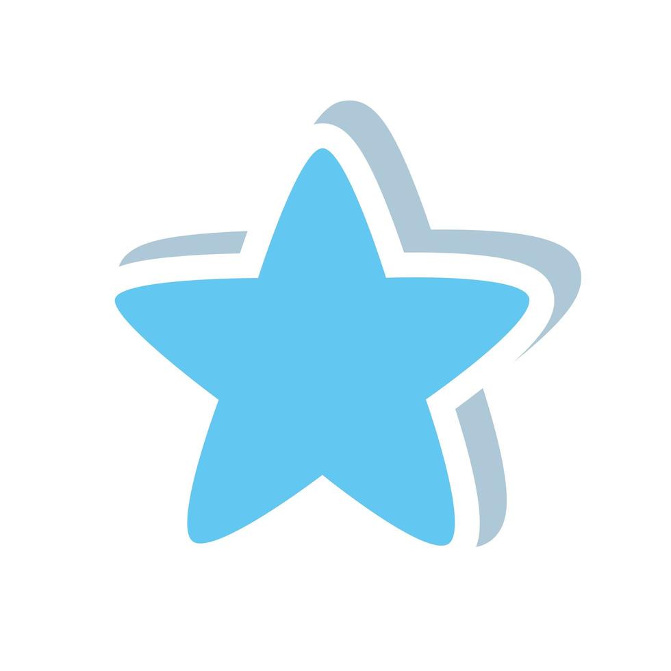 icône isolée de décoration étoile mignonne vecteur