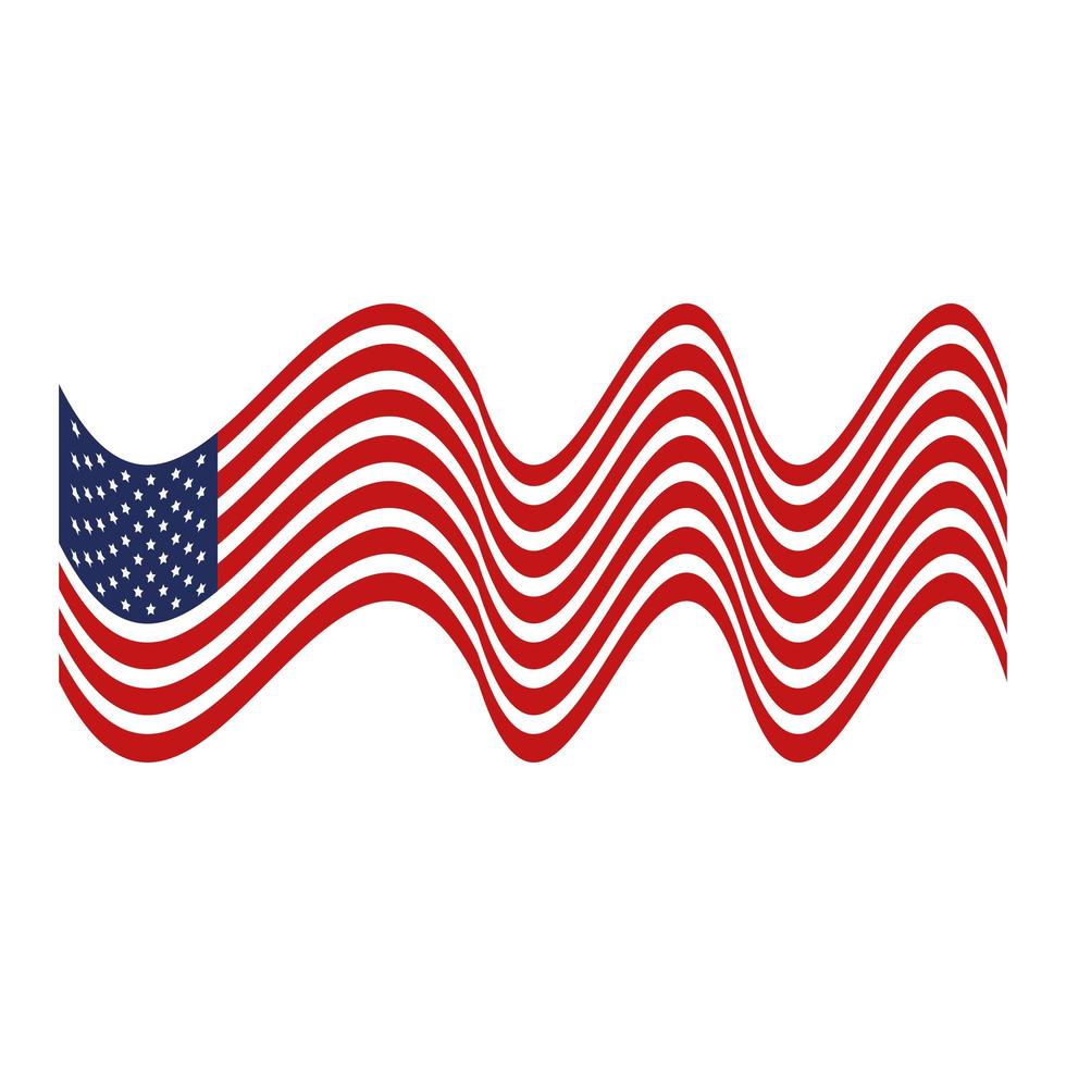 icône isolé du drapeau des états-unis vecteur