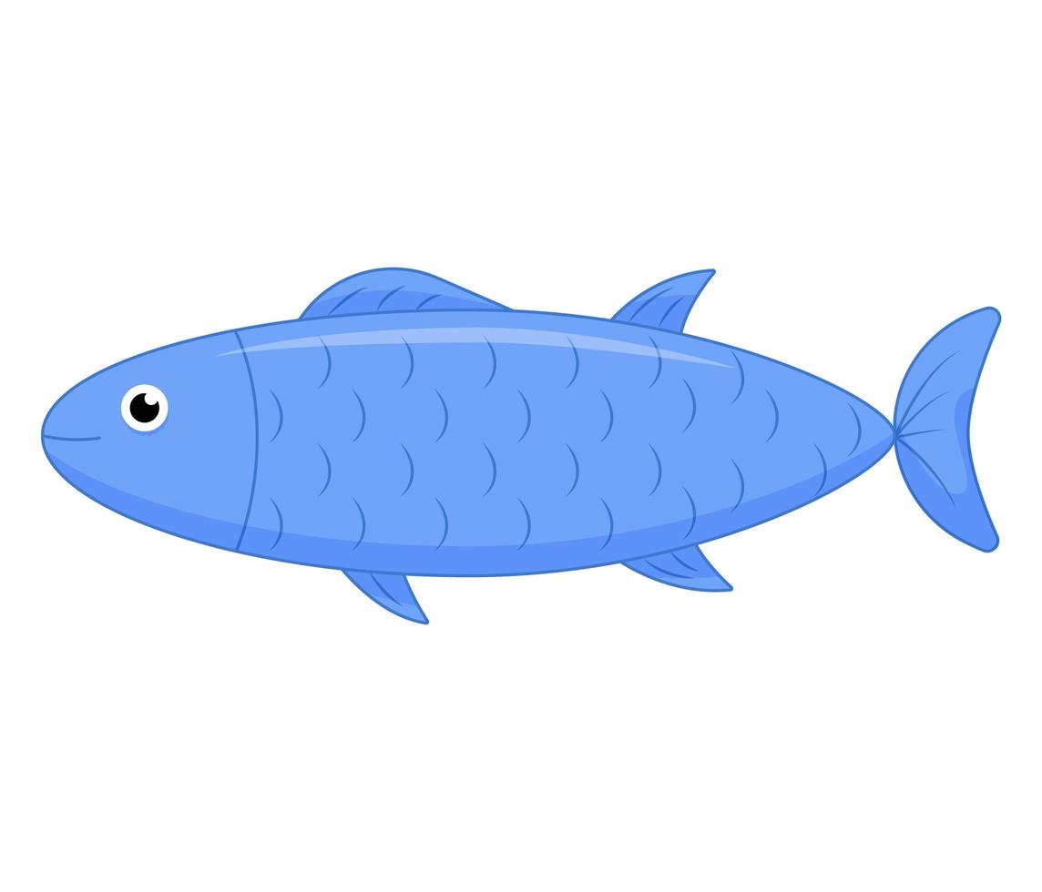 poisson de mer mignon. personnage de dessin animé de vecteur dans l'océan. poisson tropical