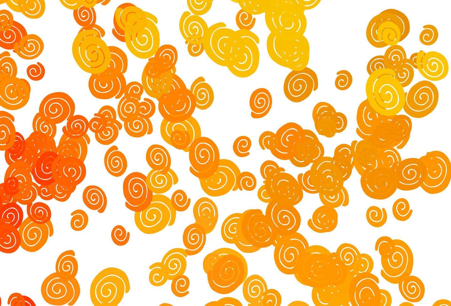 modèle vectoriel jaune clair, orange avec des lignes, des ovales.