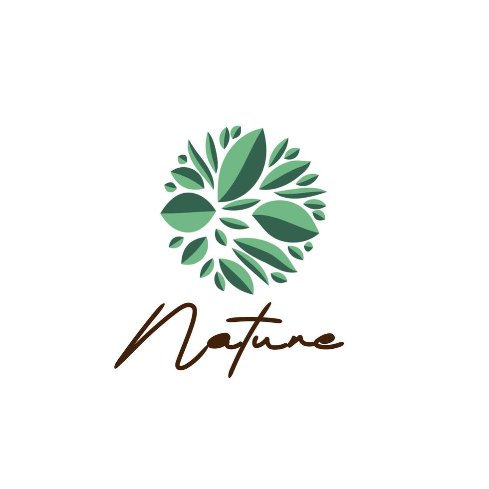 logo et symbole de la nature des feuilles pour l'industrie de l'environnement des signes vecteur