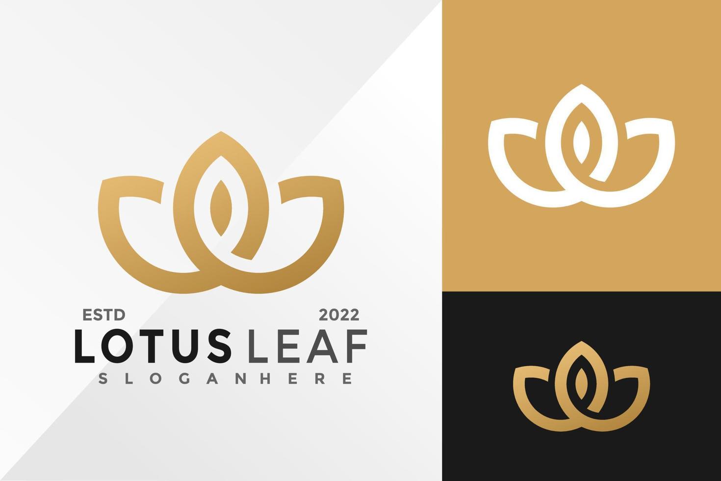 lettre w lotus logo design modèle d'illustration vectorielle vecteur