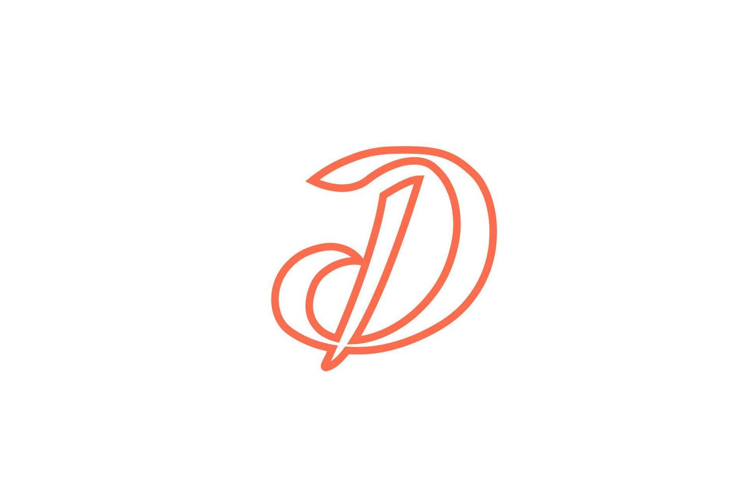 icône du logo lettre alphabet d. design créatif pour entreprise et entreprise vecteur