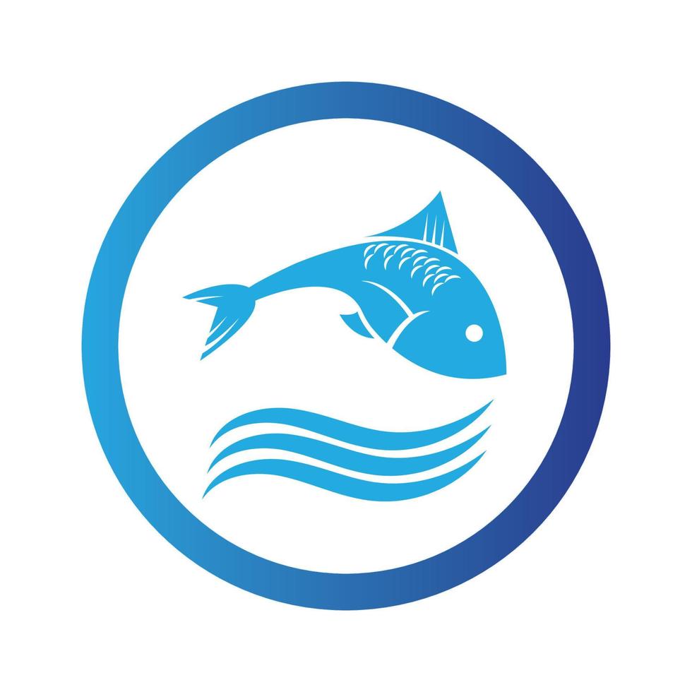 modèle de logo de poisson. symbole de vecteur créatif