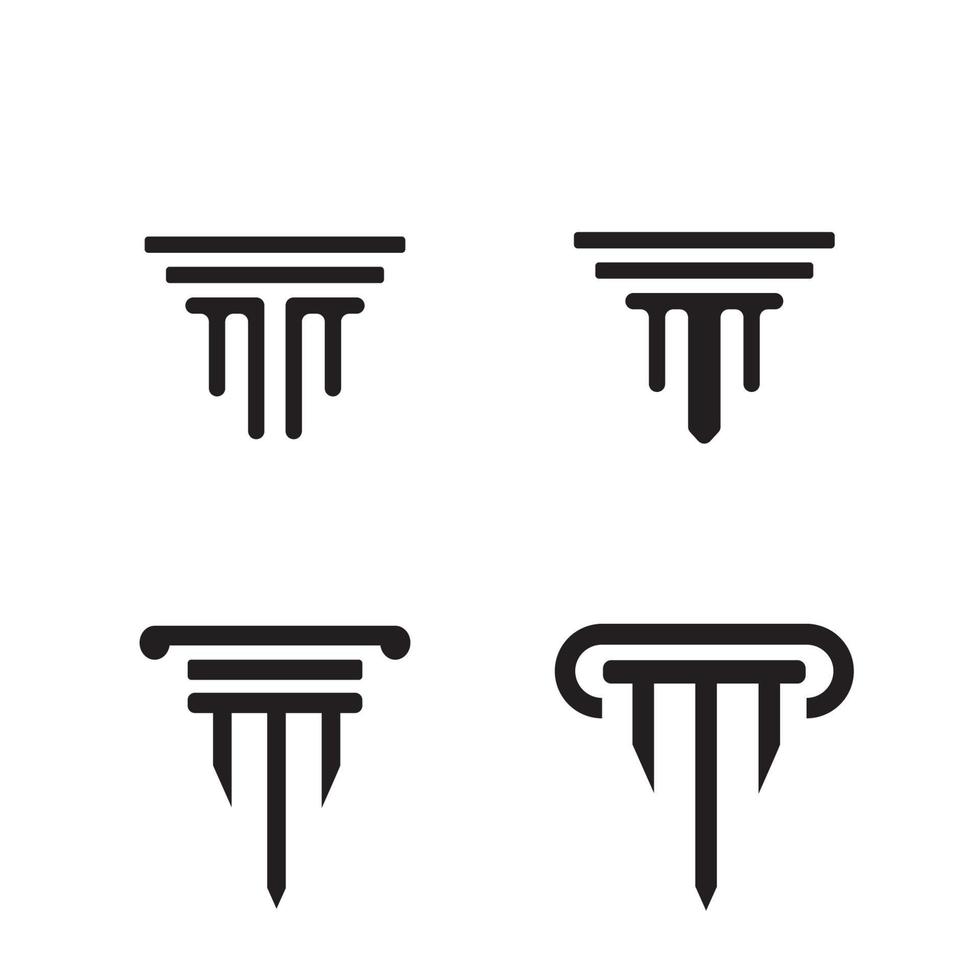 illustration vectorielle de colonne modèle logo pilier vecteur