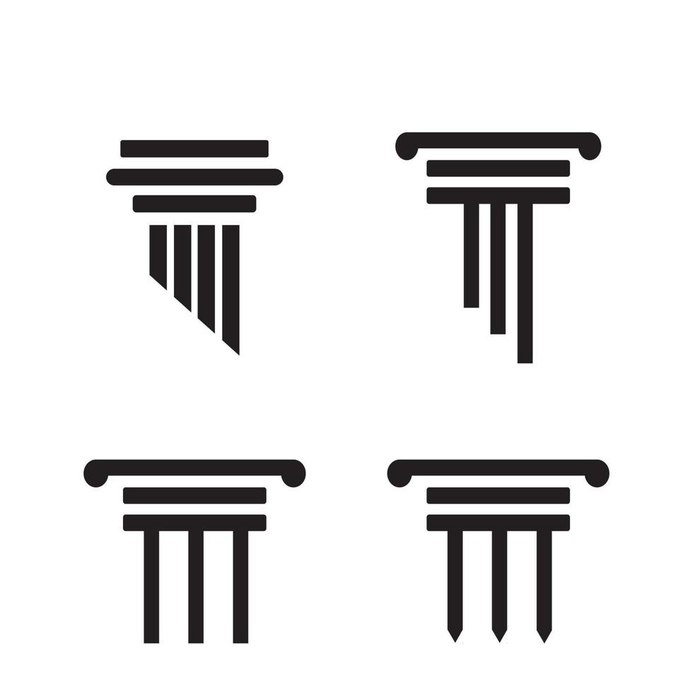 illustration vectorielle de colonne modèle logo pilier vecteur