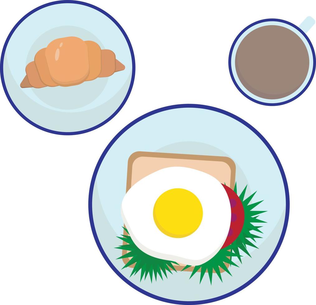 illustration vectorielle de l'heure du petit déjeuner vecteur