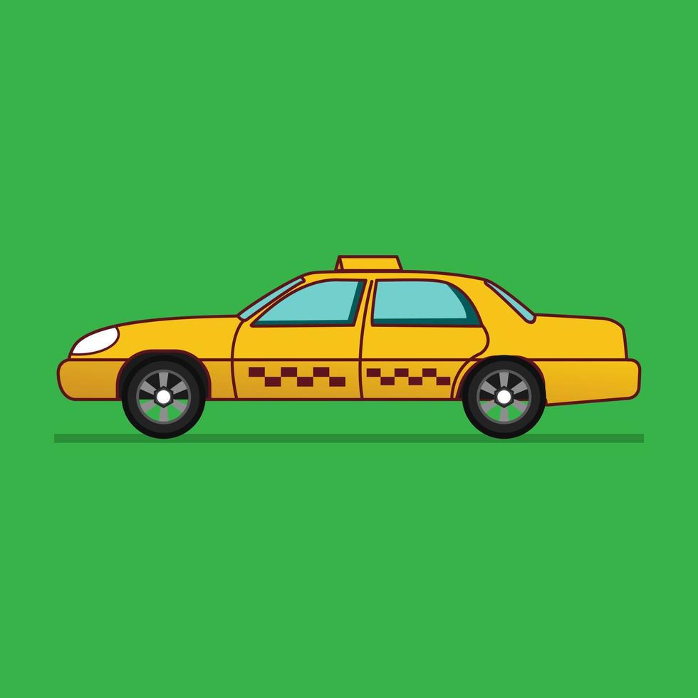 illustration d'icône de vecteur de dessin animé de taxi