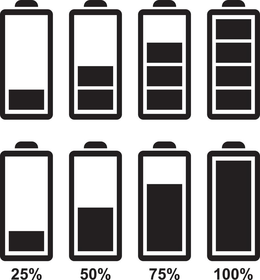 niveau de batterie du téléphone vecteur