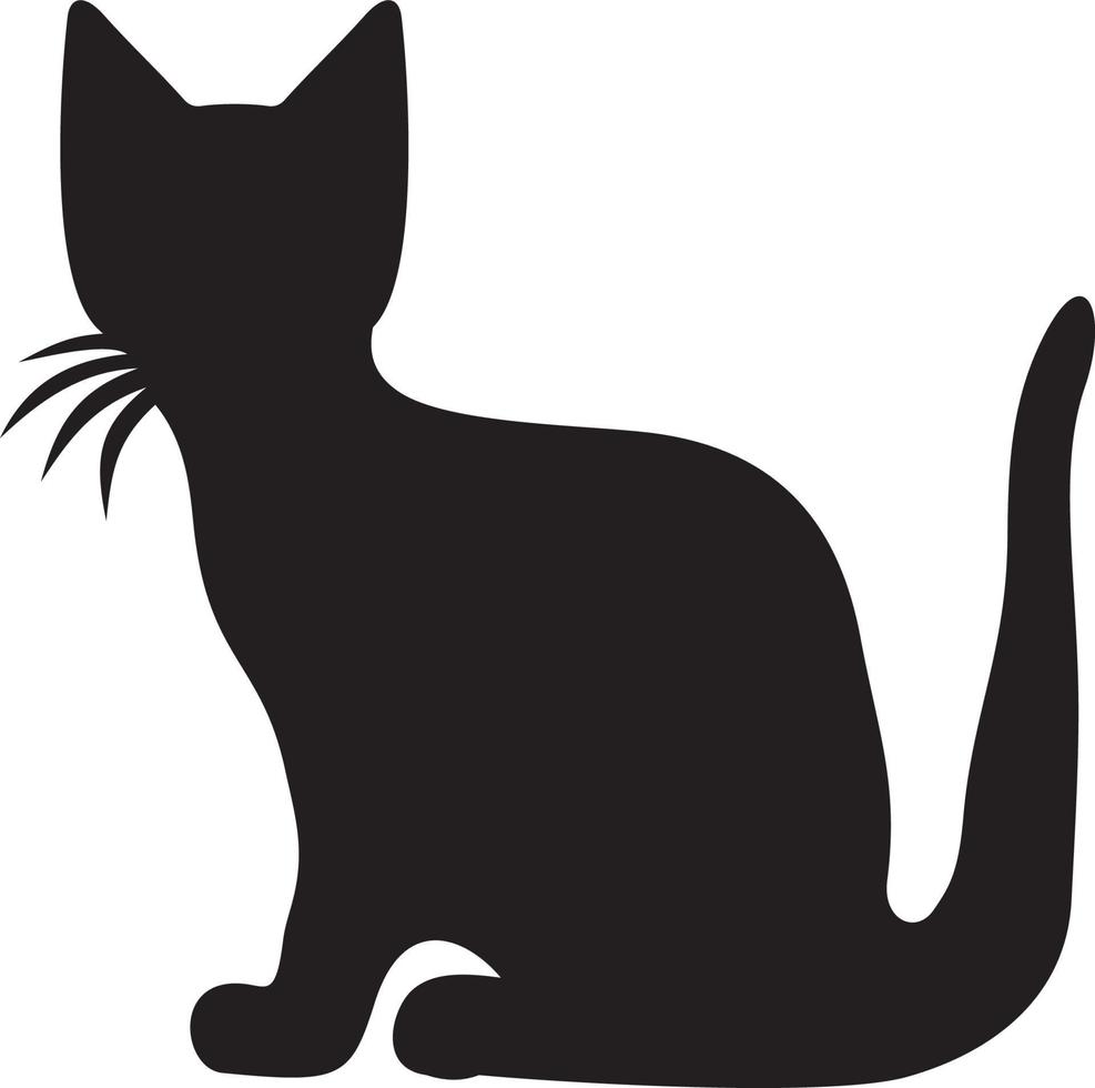 vecteur de silhouette de chat