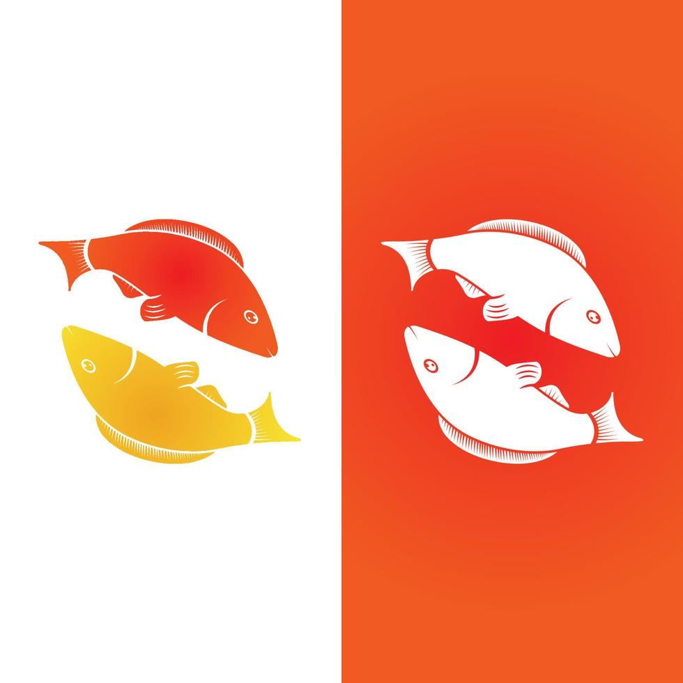 modèle de logo de poisson. vecteur créatif