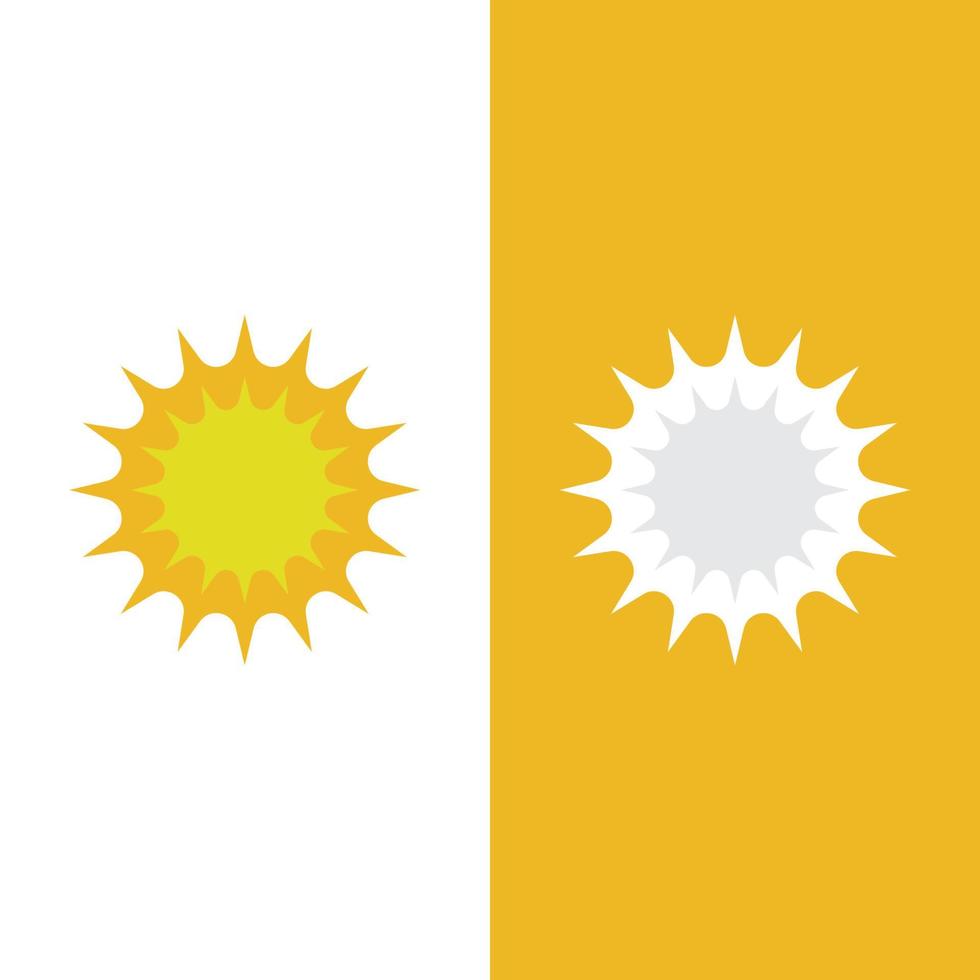 soleil, vecteur, illustration, icône, logo vecteur